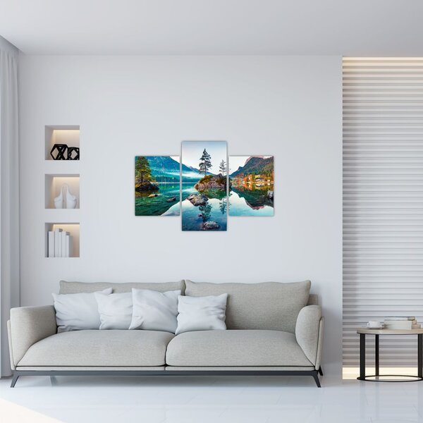 Slika - Jezero Hintersee, Bavarske Alpe, Austrija (90x60 cm)