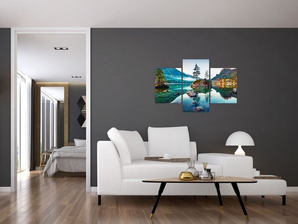 Slika - Jezero Hintersee, Bavarske Alpe, Austrija (90x60 cm)