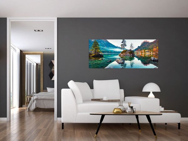 Slika - Jezero Hintersee, Bavarske Alpe, Austrija (120x50 cm)