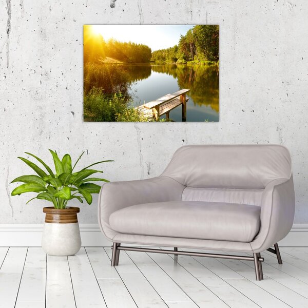 Slika - Jezero u šumi (70x50 cm)