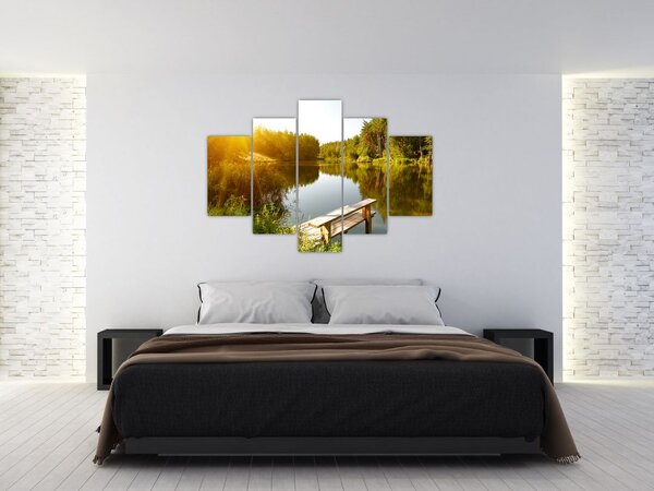 Slika - Jezero u šumi (150x105 cm)