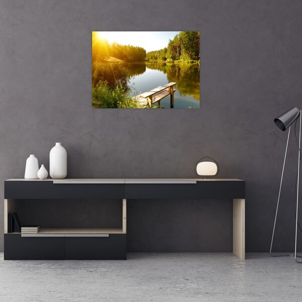 Slika - Jezero u šumi (70x50 cm)