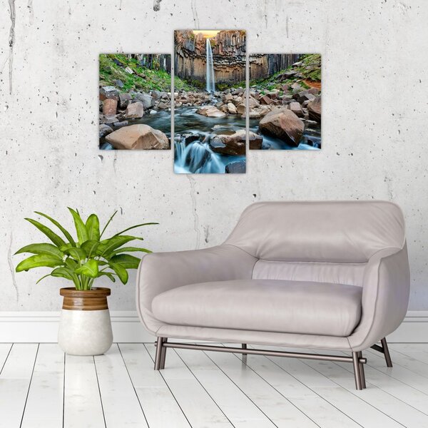 Slika - Slap Svartifoss, Island (90x60 cm)