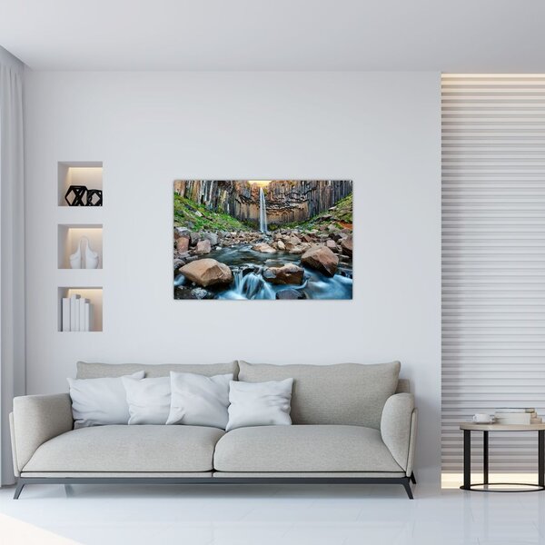 Slika - Slap Svartifoss, Island (90x60 cm)
