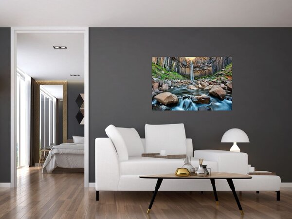 Slika - Slap Svartifoss, Island (90x60 cm)