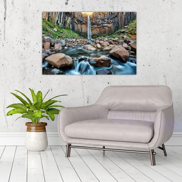 Slika - Slap Svartifoss, Island (90x60 cm)