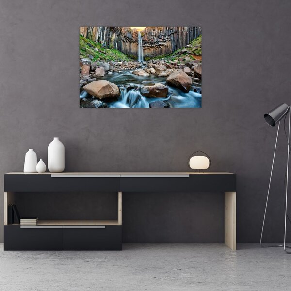Slika - Slap Svartifoss, Island (90x60 cm)