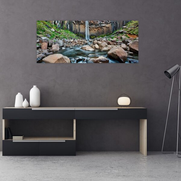 Slika - Slap Svartifoss, Island (120x50 cm)