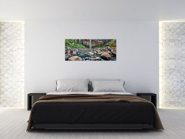 Slika - Slap Svartifoss, Island (120x50 cm)