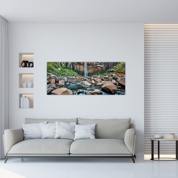 Slika - Slap Svartifoss, Island (120x50 cm)