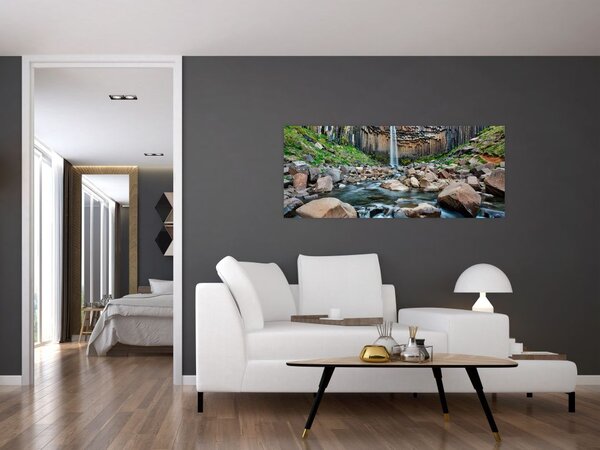 Slika - Slap Svartifoss, Island (120x50 cm)