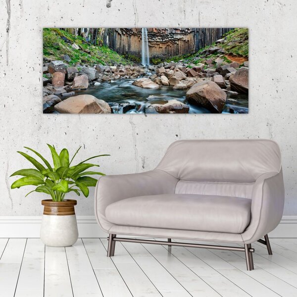 Slika - Slap Svartifoss, Island (120x50 cm)