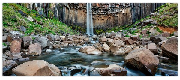 Slika - Slap Svartifoss, Island (120x50 cm)