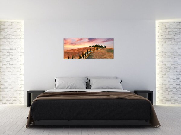 Slika - Kuća na brdu, Toskana, Italija (120x50 cm)