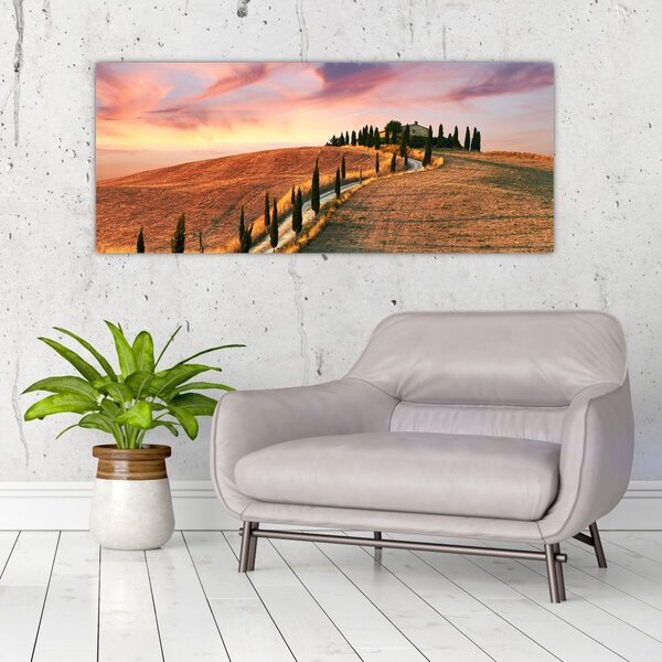 Slika - Kuća na brdu, Toskana, Italija (120x50 cm)