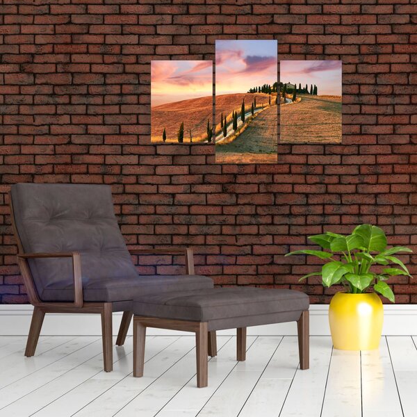Slika - Kuća na brdu, Toskana, Italija (90x60 cm)