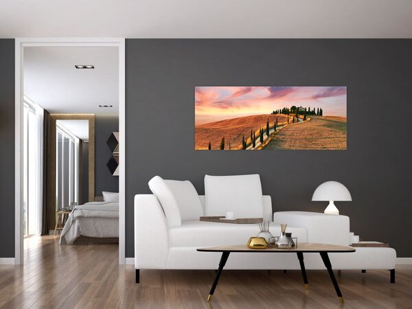 Slika - Kuća na brdu, Toskana, Italija (120x50 cm)