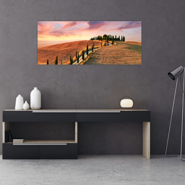 Slika - Kuća na brdu, Toskana, Italija (120x50 cm)