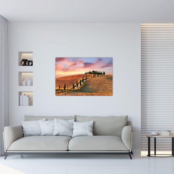 Slika - Kuća na brdu, Toskana, Italija (90x60 cm)