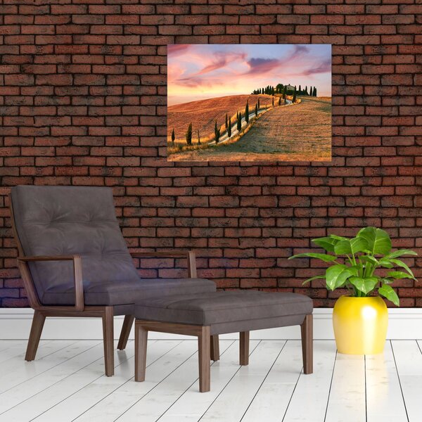 Slika - Kuća na brdu, Toskana, Italija (70x50 cm)