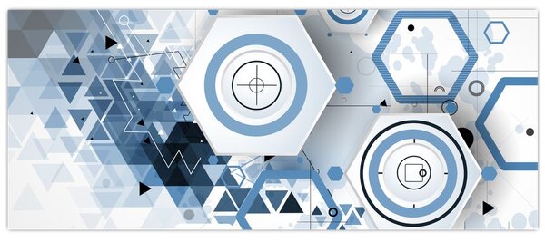 Slika - Geometrijska apstrakcija (120x50 cm)