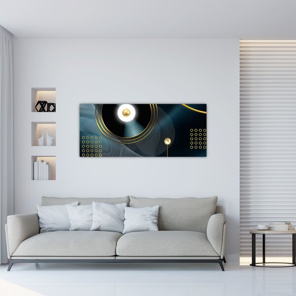 Slika - Zlatni krugovi (120x50 cm)