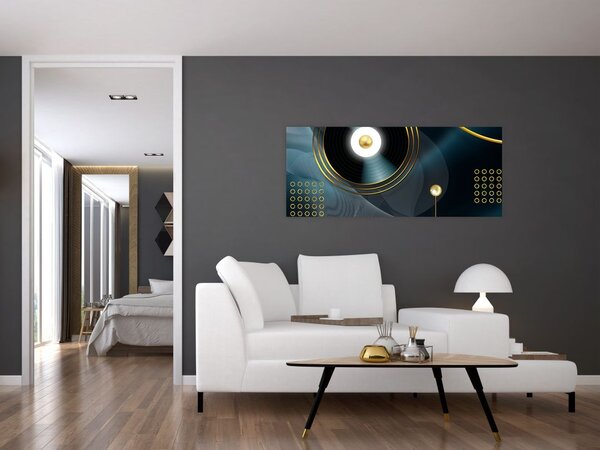 Slika - Zlatni krugovi (120x50 cm)