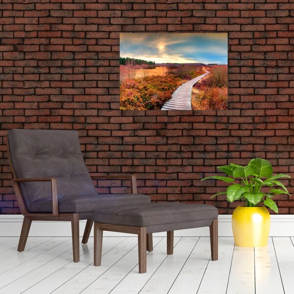 Slika - Jesenska cesta kroz krajolik (70x50 cm)
