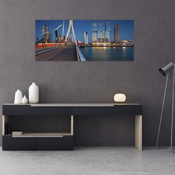 Slika - Sumrak u Rotterdamu, Nizozemska (120x50 cm)