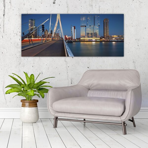 Slika - Sumrak u Rotterdamu, Nizozemska (120x50 cm)