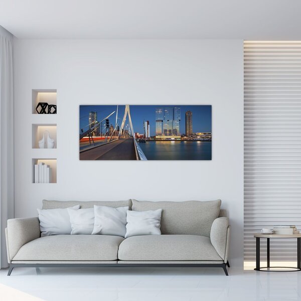 Slika - Sumrak u Rotterdamu, Nizozemska (120x50 cm)