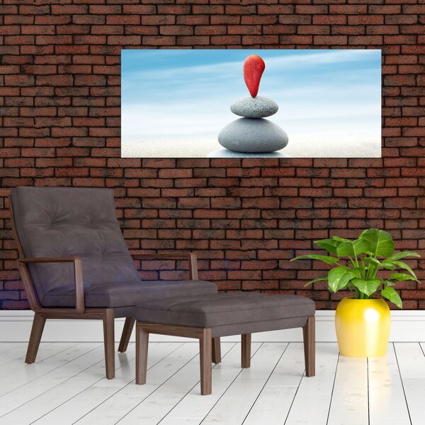 Slika - Ravnoteža s kamenjem (120x50 cm)