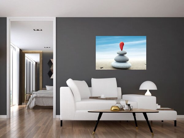 Slika - Ravnoteža s kamenjem (90x60 cm)