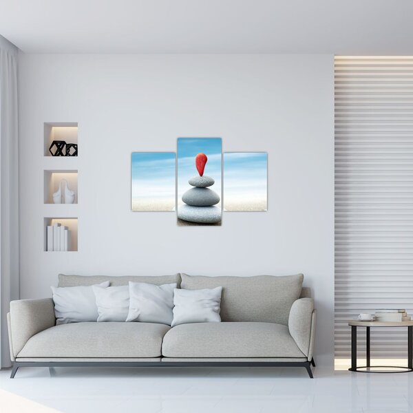 Slika - Ravnoteža s kamenjem (90x60 cm)