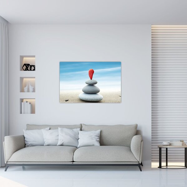 Slika - Ravnoteža s kamenjem (90x60 cm)