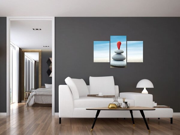 Slika - Ravnoteža s kamenjem (90x60 cm)
