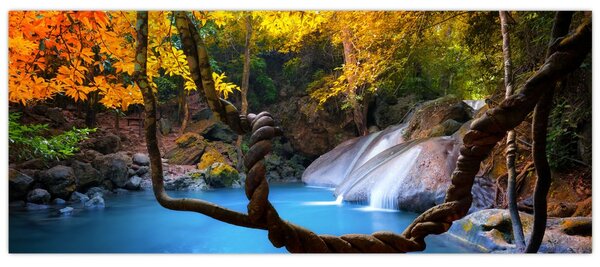 Slika - Slapovi u Aziji (120x50 cm)