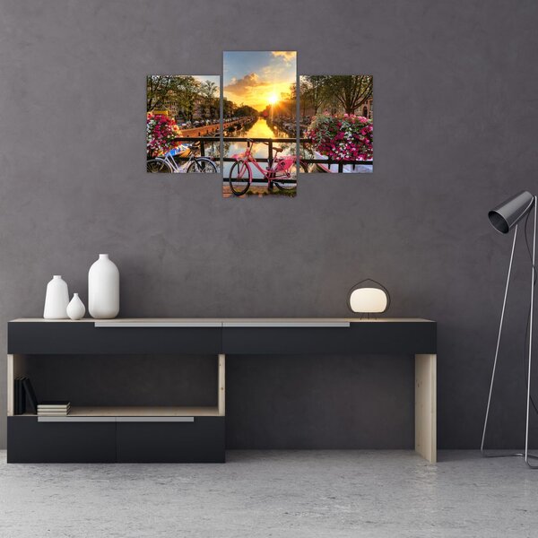 Slika - Izlazak Sunca u Amsterdamu (90x60 cm)