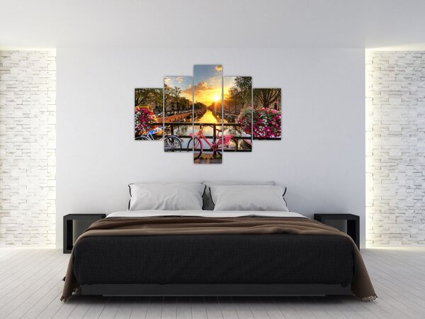 Slika - Izlazak Sunca u Amsterdamu (150x105 cm)