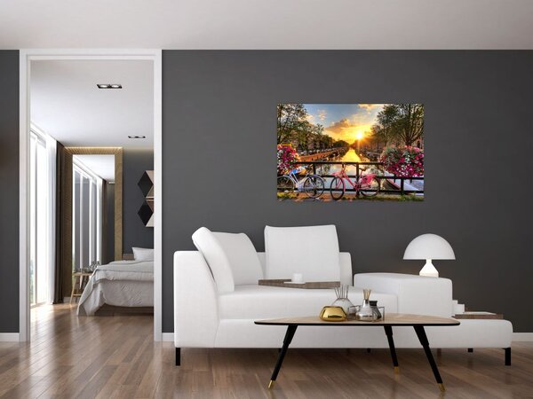 Slika - Izlazak Sunca u Amsterdamu (90x60 cm)