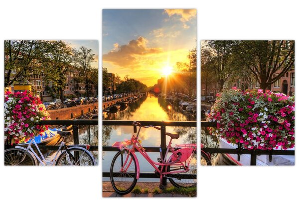 Slika - Izlazak Sunca u Amsterdamu (90x60 cm)