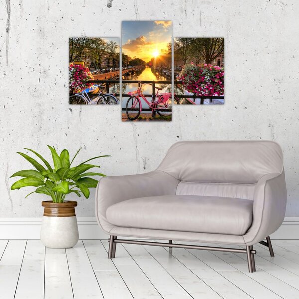 Slika - Izlazak Sunca u Amsterdamu (90x60 cm)