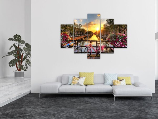 Slika - Izlazak Sunca u Amsterdamu (150x105 cm)