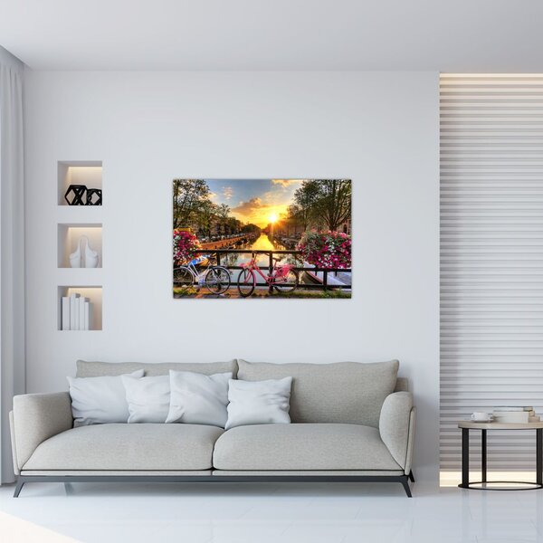 Slika - Izlazak Sunca u Amsterdamu (90x60 cm)