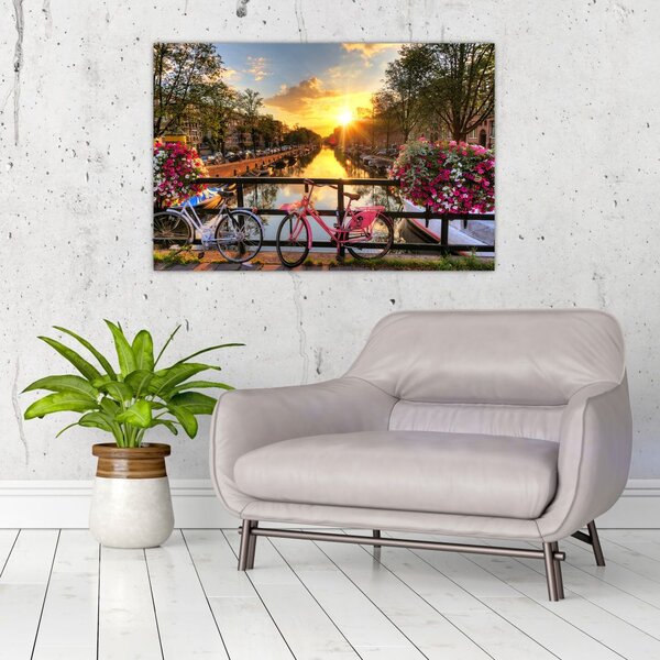 Slika - Izlazak Sunca u Amsterdamu (90x60 cm)