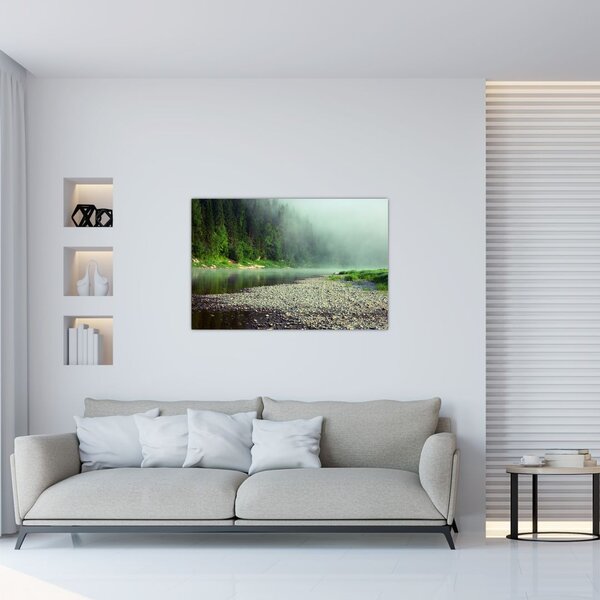 Slika - Rijeka u blizini šume (90x60 cm)