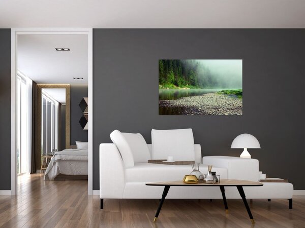 Slika - Rijeka u blizini šume (90x60 cm)