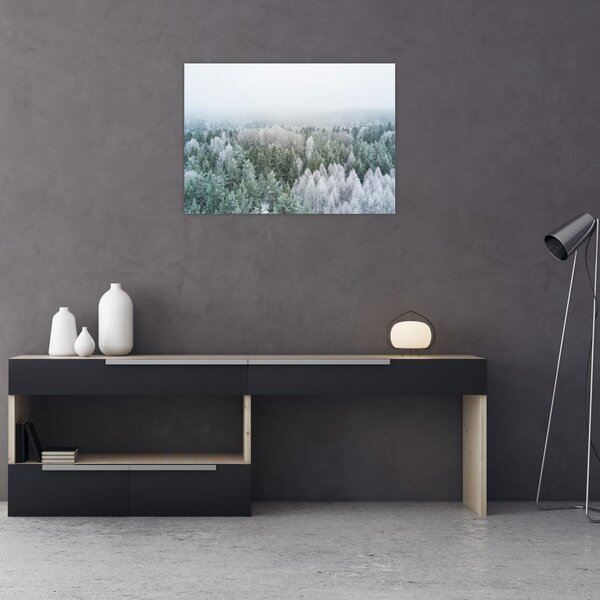 Slika - Snježni šumski vrhovi (70x50 cm)