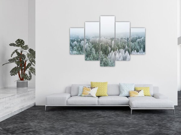 Slika - Snježni šumski vrhovi (150x105 cm)