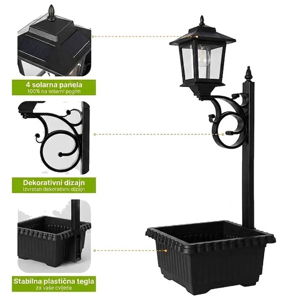 Bloomlamp™ Tegla Za Cvijeće Sa Solarnim Fenjerom